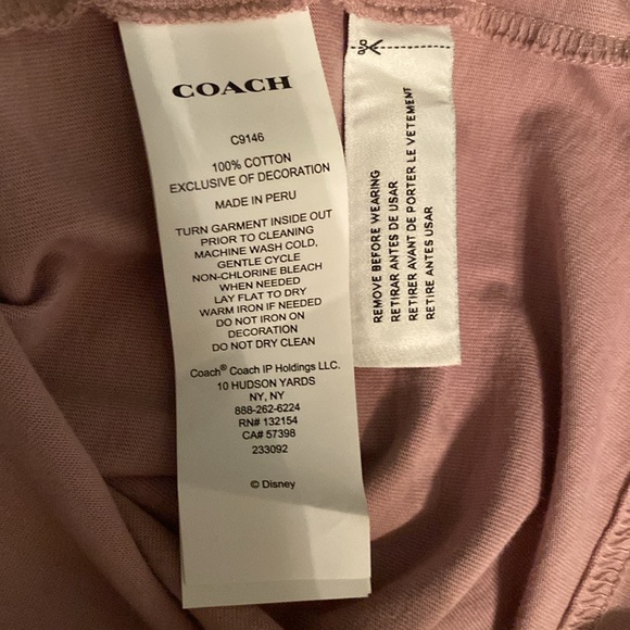 Walt Disney World and Coach collab ringer tee shirt VGUC - Picture 4 of 5